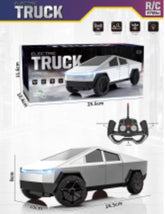 Cyber Pickup Electric Remote Control Car Head Lighting 25CM Wireless Charging RC Road Toy Vehicle for Kids 27MHz